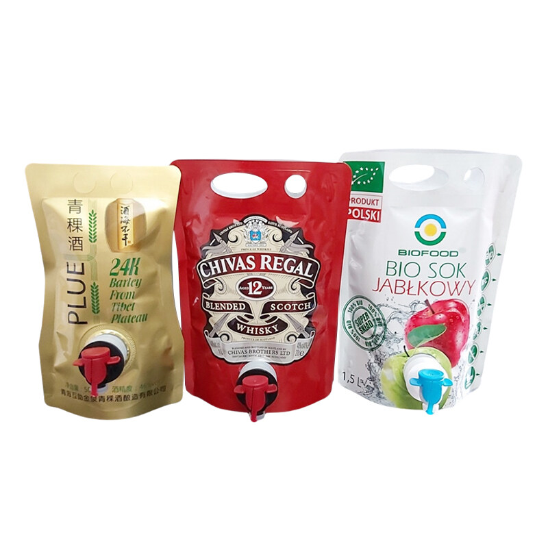 Stand Up Pouch With Valve Packaging For Liquor