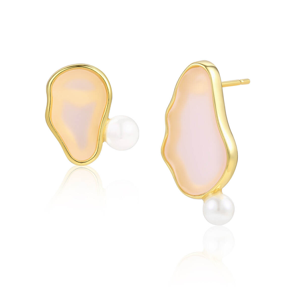 Unique Iregular Pearl Stud Earrings