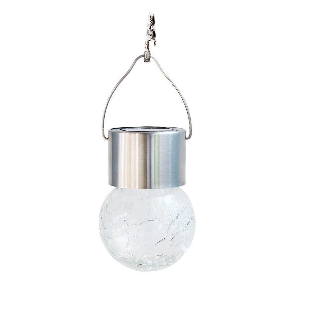 Cracked Glass Solar Hanging Light