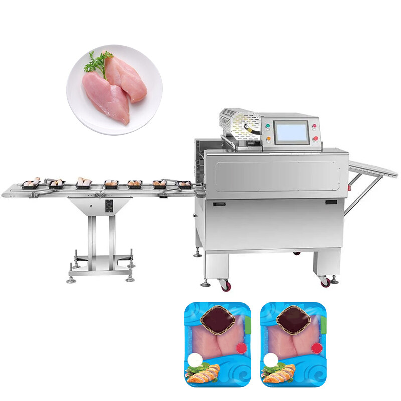 Automatisch; Fleisch; Huhn; Verpackungsmaschine; frischer Film;