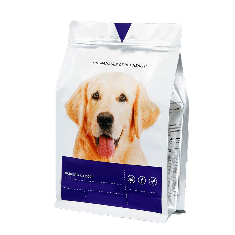 Flat Bottom Pouches Bags For Pet Food