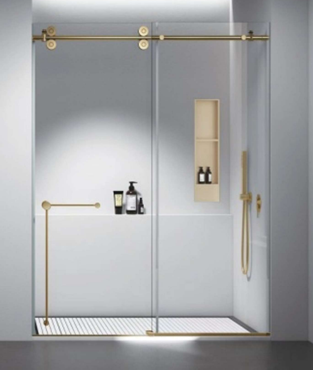 Hot selling item frameless single sliding shower door