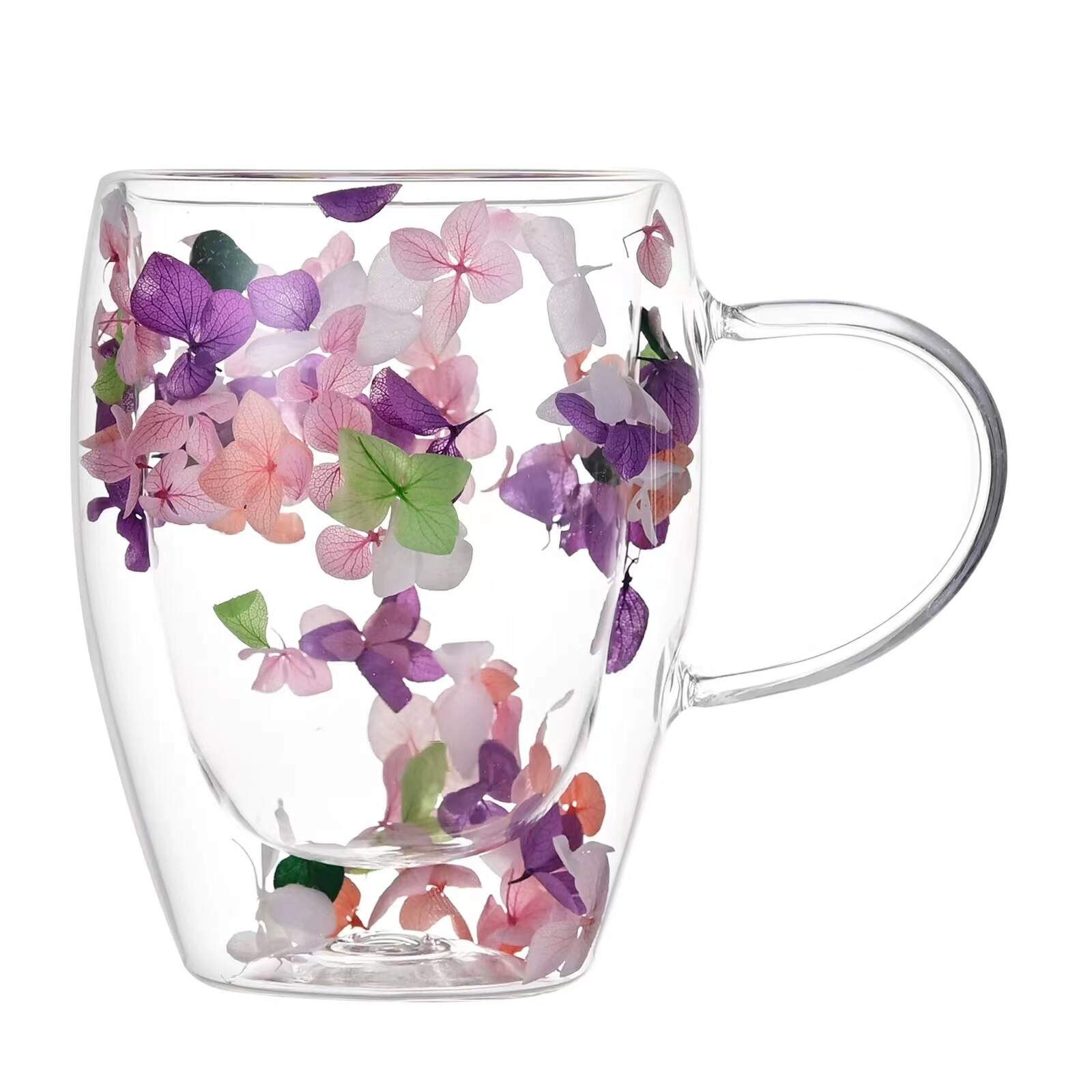 Double wall glass cup