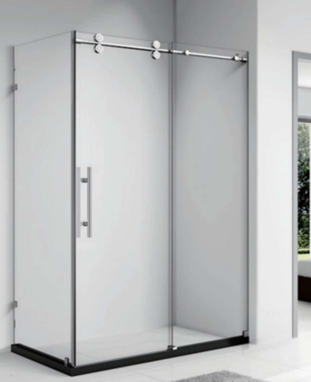 Popular product frameless single sliding shower door