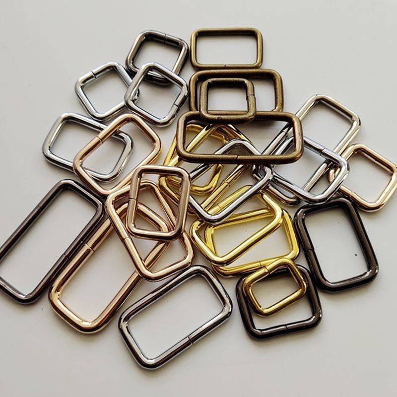 Metal Rectangle Ring, Webbing Belts Buckle Metal Rings for for Belt Bags DIY Accessories Keychains Belts and Dog Leash