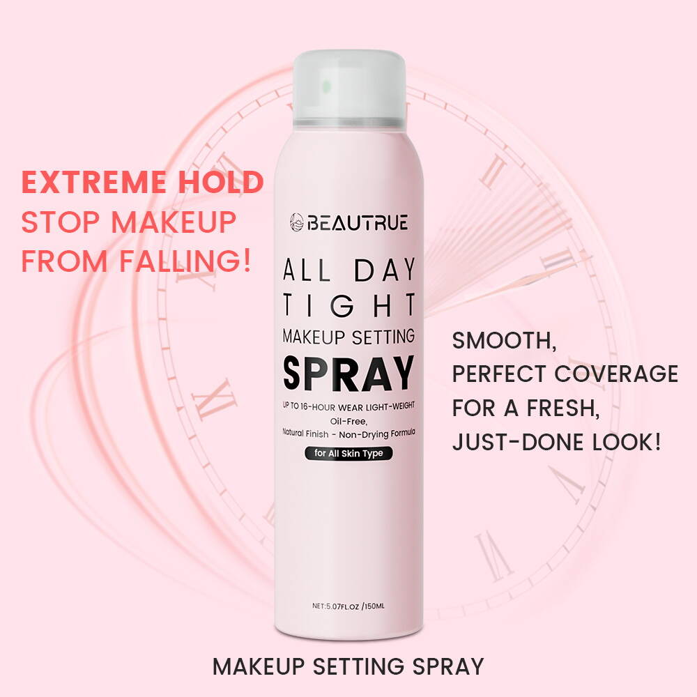 YOUR LOGO All Day Light Setting Spray Up To 16 Hours Makeup Finishing Spray Waterproof Oil-free Natural Finish Vegan