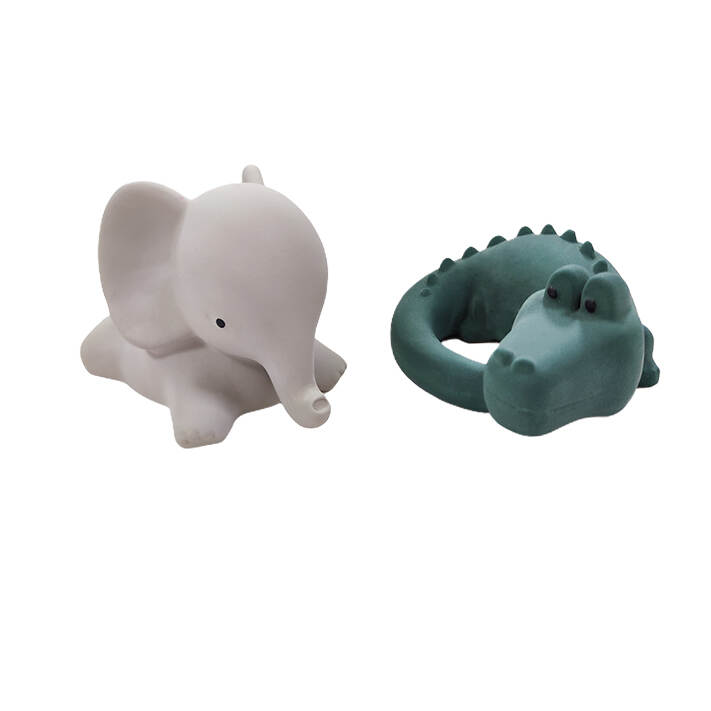 Silicone Elephant Crocodiles Bath Toys: Educational, Colorful, Sensory, and Creative