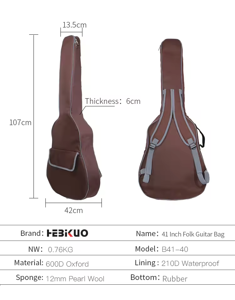 Caixa de guitarra acústica, bolsa de guitarra barata, estojo de guitarra a granel, acessórios de guitarra