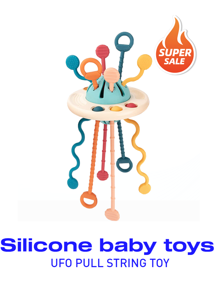 Colorful silicone baby play toy