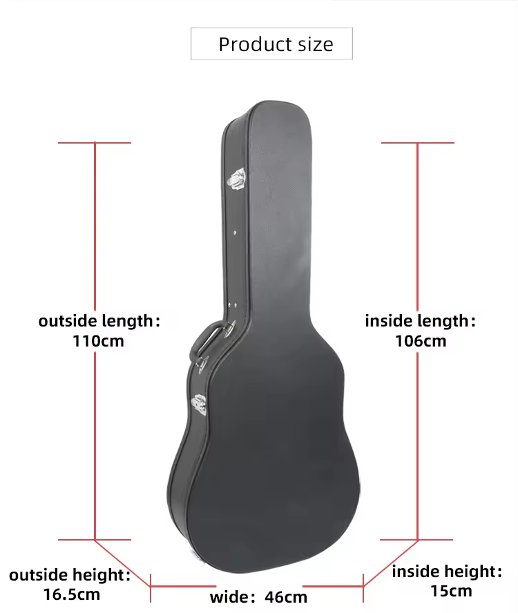 Case duro de guitarra acústica, fundas de guitarra personalizadas, estuche de guitarra y bajo, bolsa de guitarra impermeable