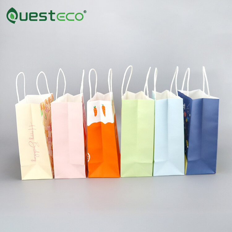 Custom Paper Shopping Bag Custom Ivory Paper Bag With Handles Paper Bag Manufacturer