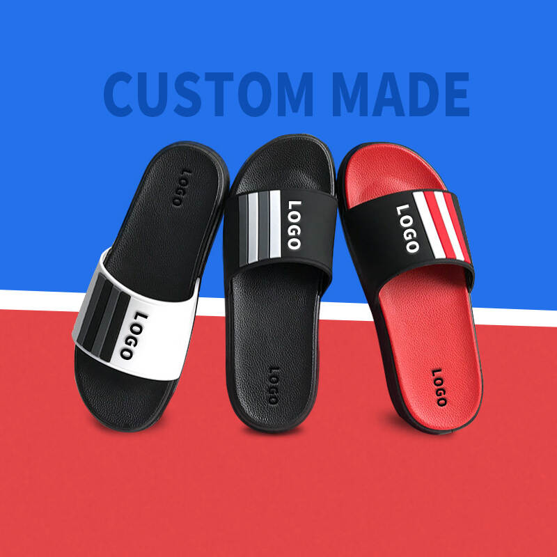 2024 Customizable Thick Bottom Non-Slip Wear-Resistant Rubber Insole Summer Slides Adults Children Lightweight Upper Back