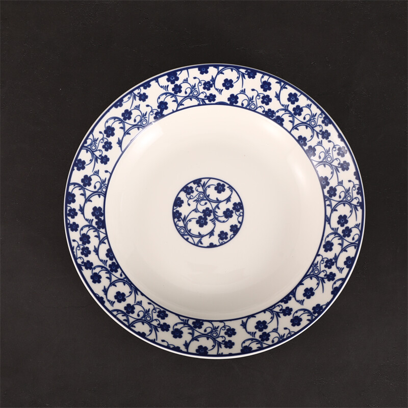 blue and white china dinnerware, fine china plate set, tableware design