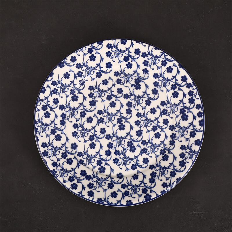 blue and white china dinnerware, fine china plate set, tableware design