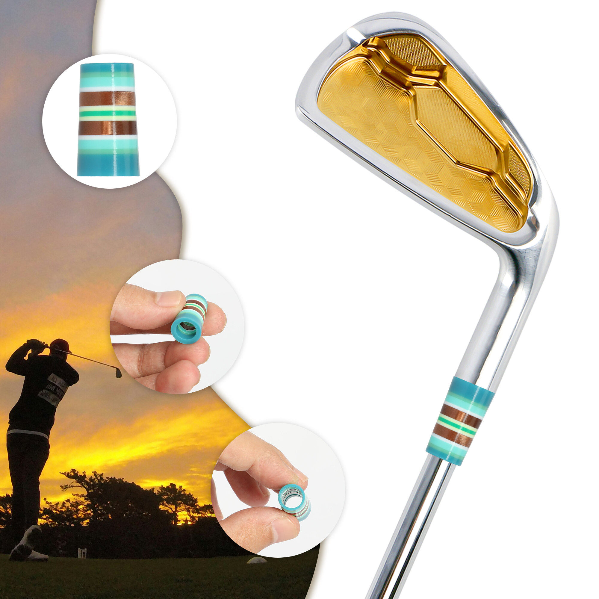 T-05 Golf Tube Covers Clubs Woods Irons Cubiertas de goma Patrón de cráneo Nuevo copia de venta caliente