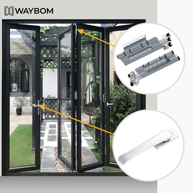 What accessories are used for the 75-heavy-duty folding door you are using?