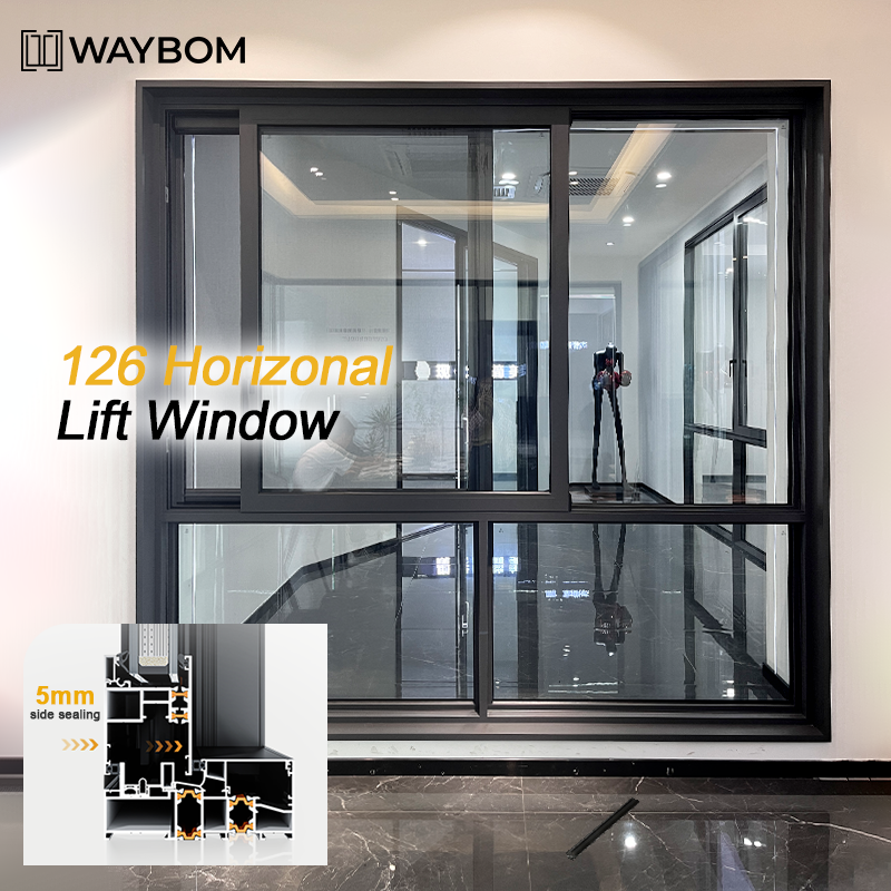 Horizontal lift sliding window with better sealing and heat insulation