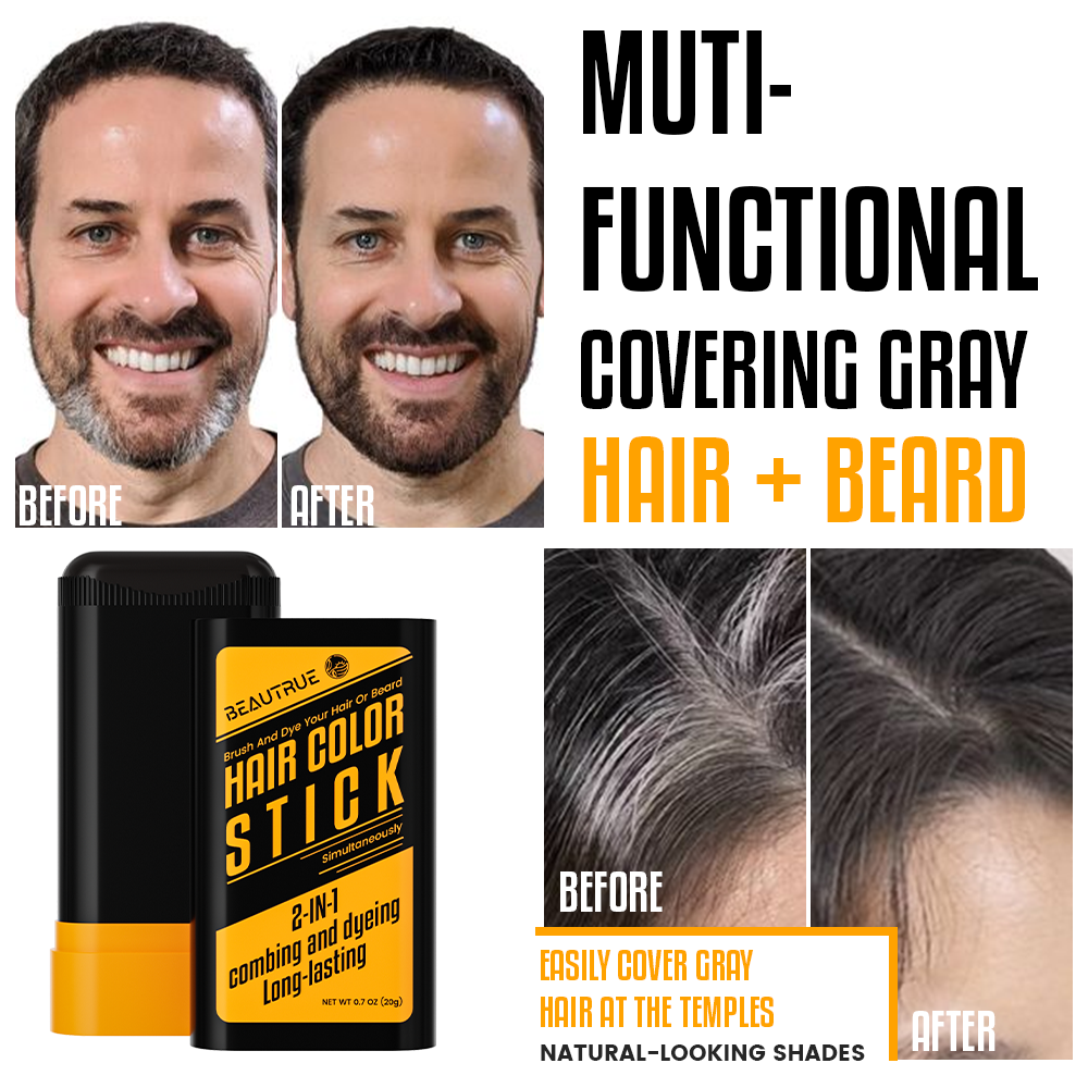 Introducing the 2-in-1 Beard & Hair Color Sticks: Perfect Grooming for Modern Men