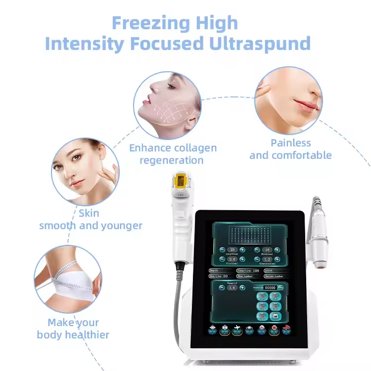 Wholesale 2 in 1  ice hifu machine with Vmax more comfortable for wrinkle removal face lifting body shape-copy