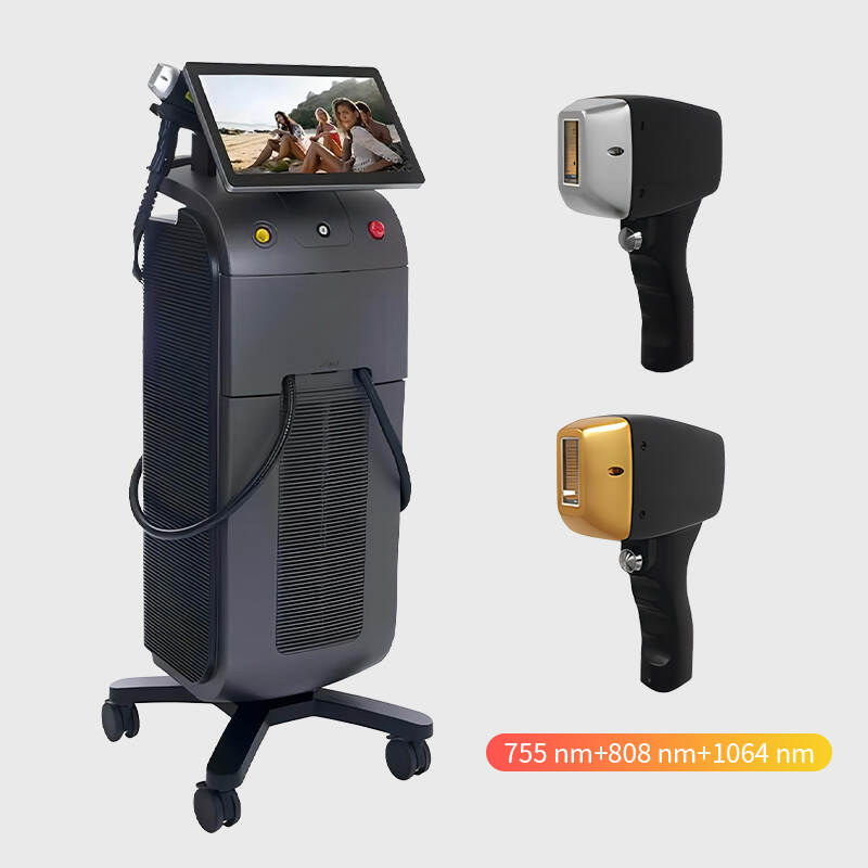 Alexandrite hair removal machine;soprano ice platinum diode laser; remove hair effect