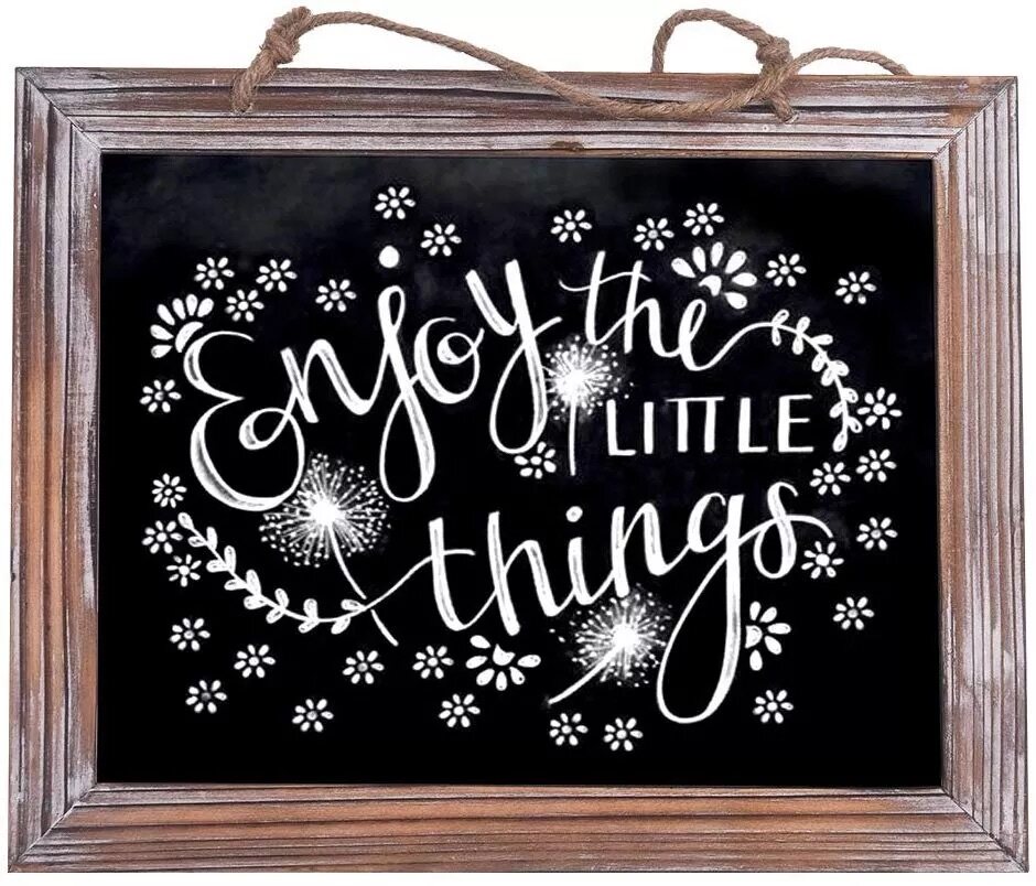 Wooden retro coffee blackboard frame for writing notes events shop lists menu with painting for wall decoration with ropes