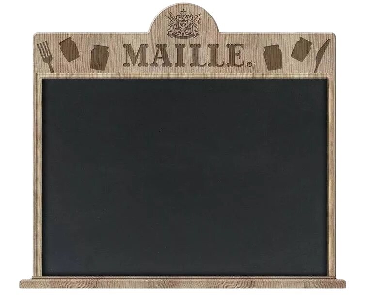 Wooden chalkboard frame for writing notes events shop lists menu with laser logo printed