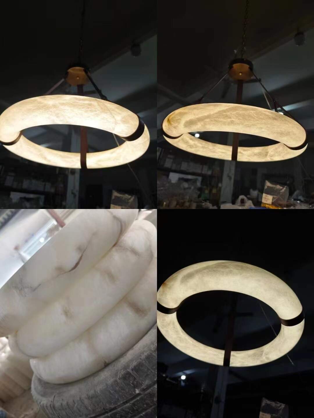 Alabaster Ring Pendant Light