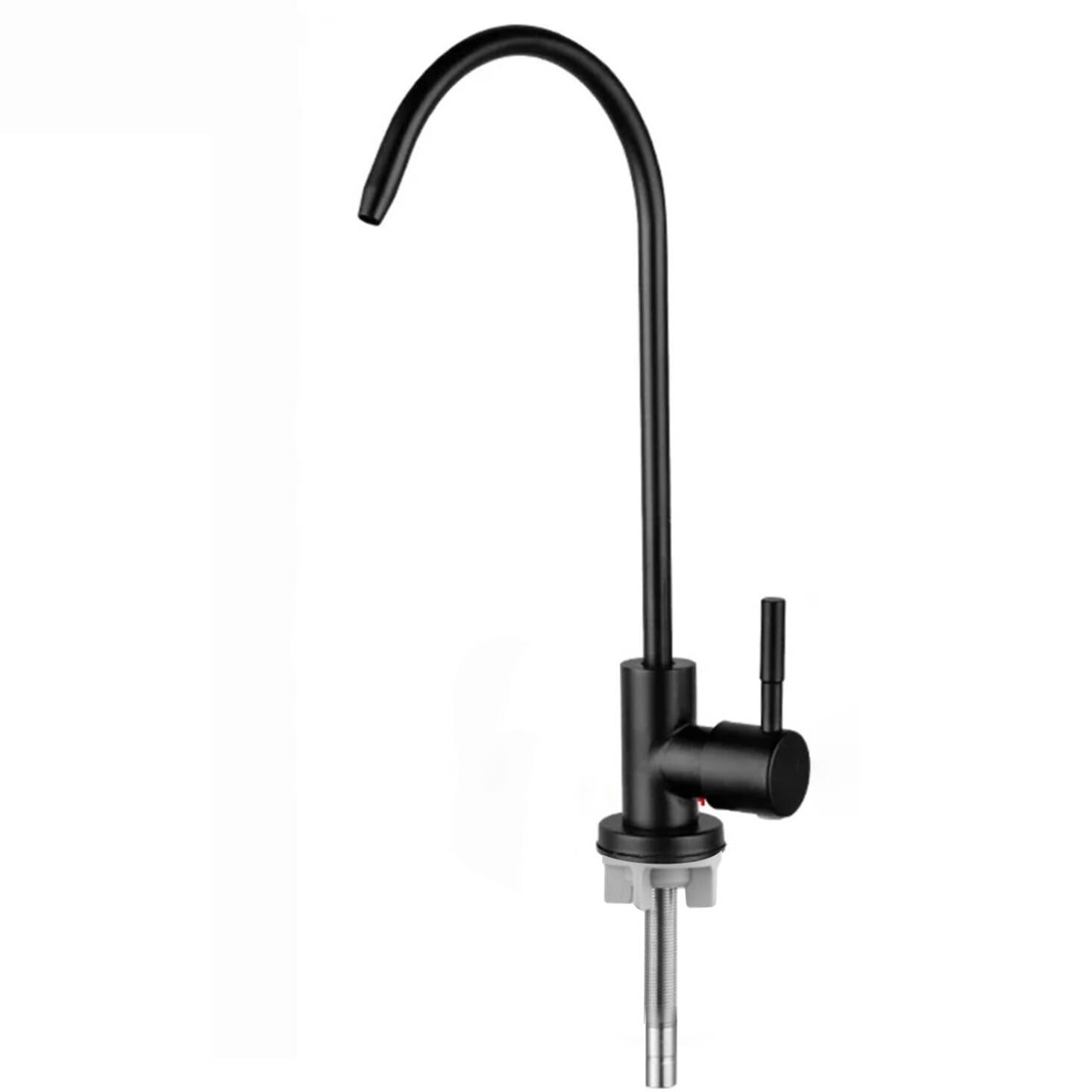 Kitchen water purification faucet 2 points straight drink 304 stainless steel water purifier single cold black faucet 4 points