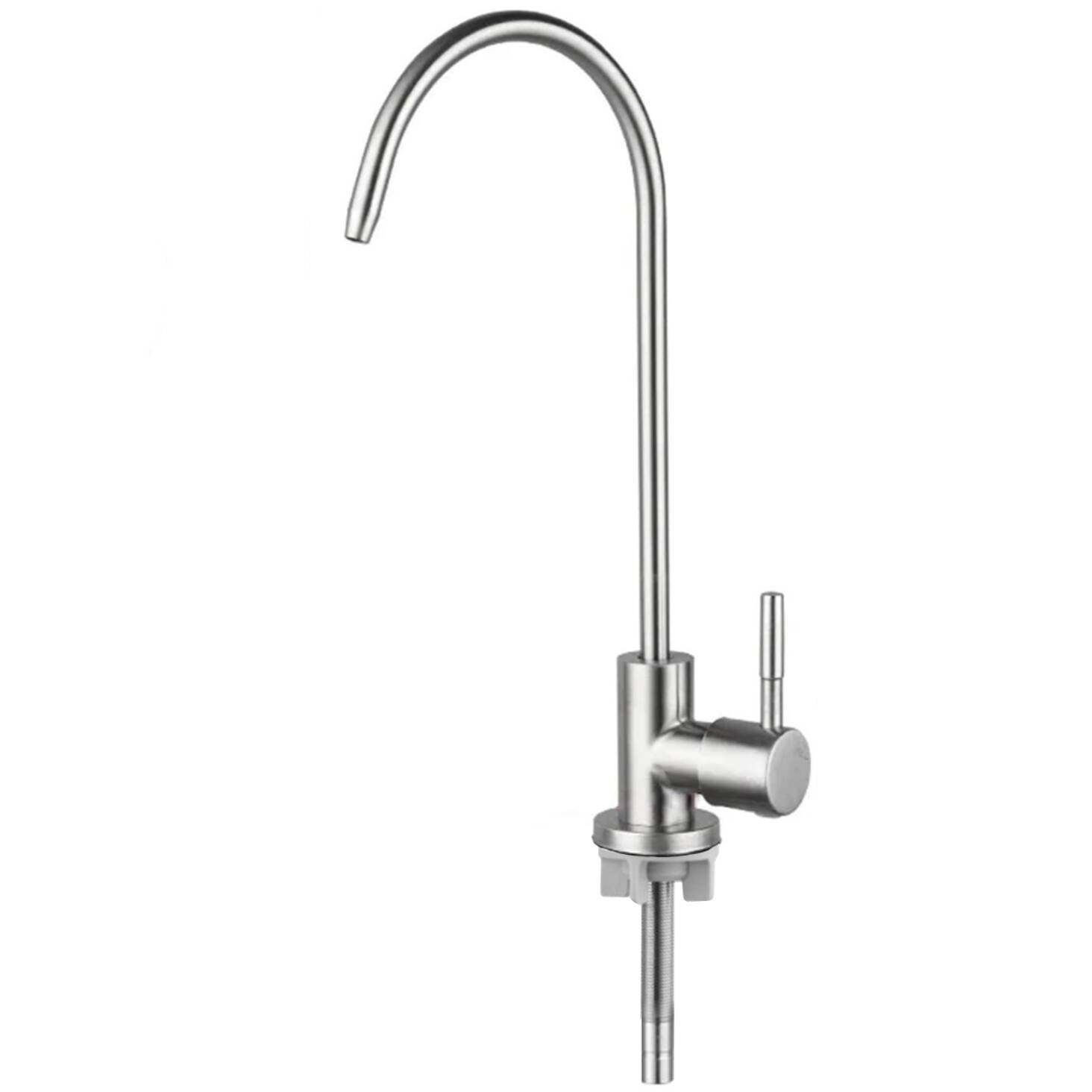 Kitchen water purification faucet 2 points straight drink 304 stainless steel water purifier single cold drawing faucet 4 points