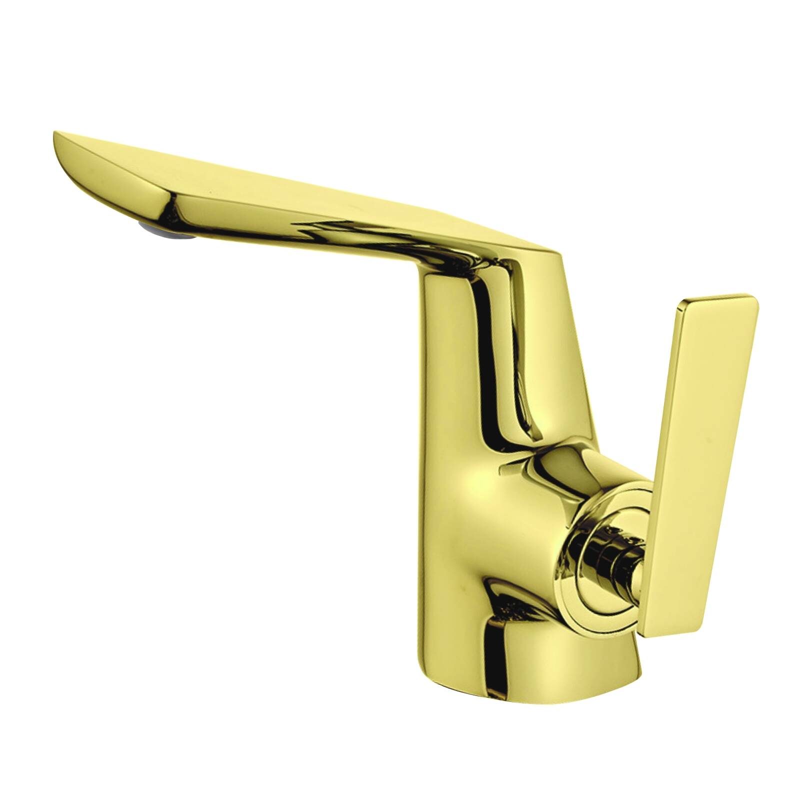 Star Moon single hole brass basin hot and cold faucet Bathroom cabinet faucet Hand wash basin faucet-golden