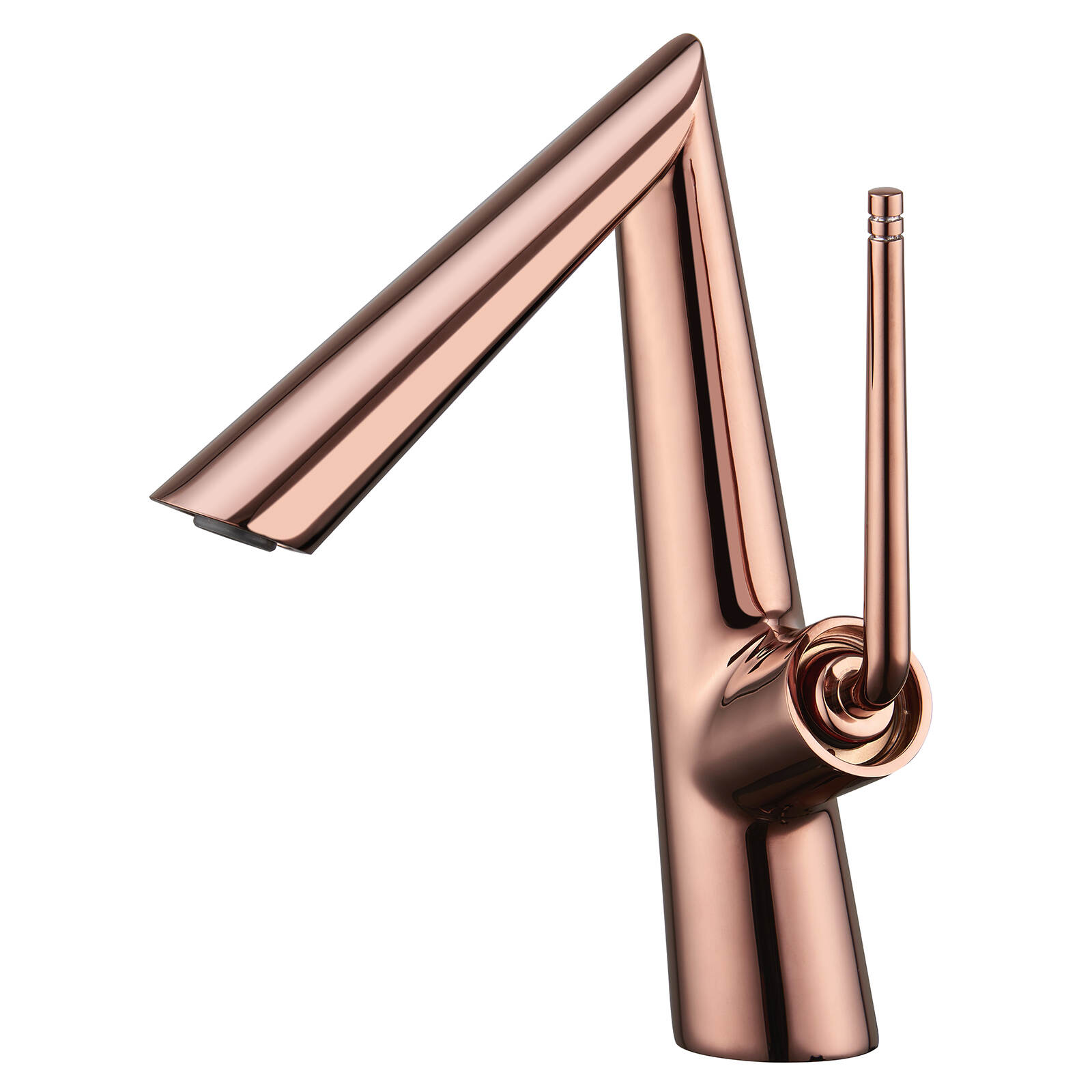 5581 Pyramid basin rose gold household all copper hot and cold single-hole faucet bathroom cabinet washbasin faucet