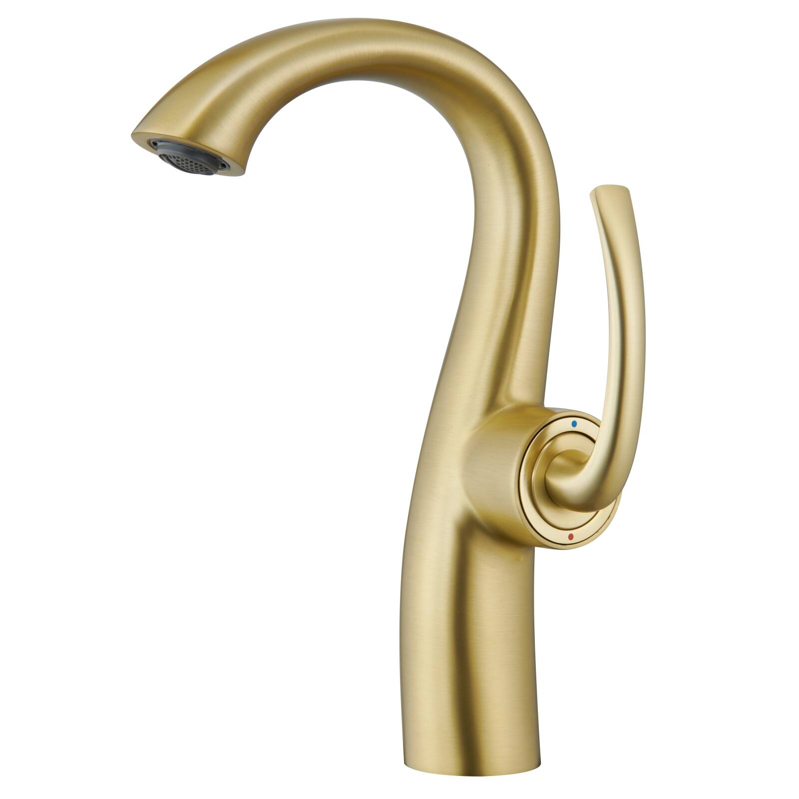 5600 Brushed gold swan full copper basin faucet White hot and cold bathroom light luxury bathroom cabinet faucet