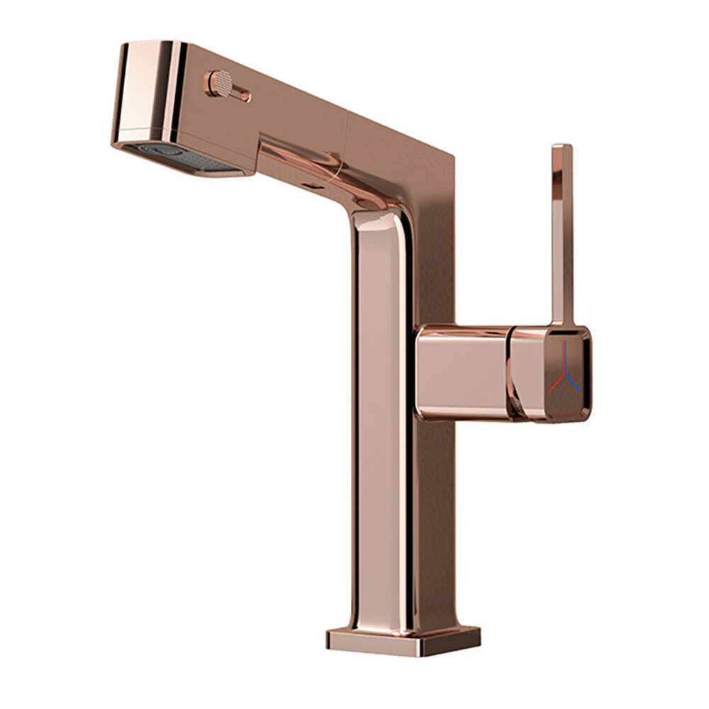 5609 Rose gold new spray basin faucet wash basin suction type hot and cold retractable shampoo mouthwash faucet