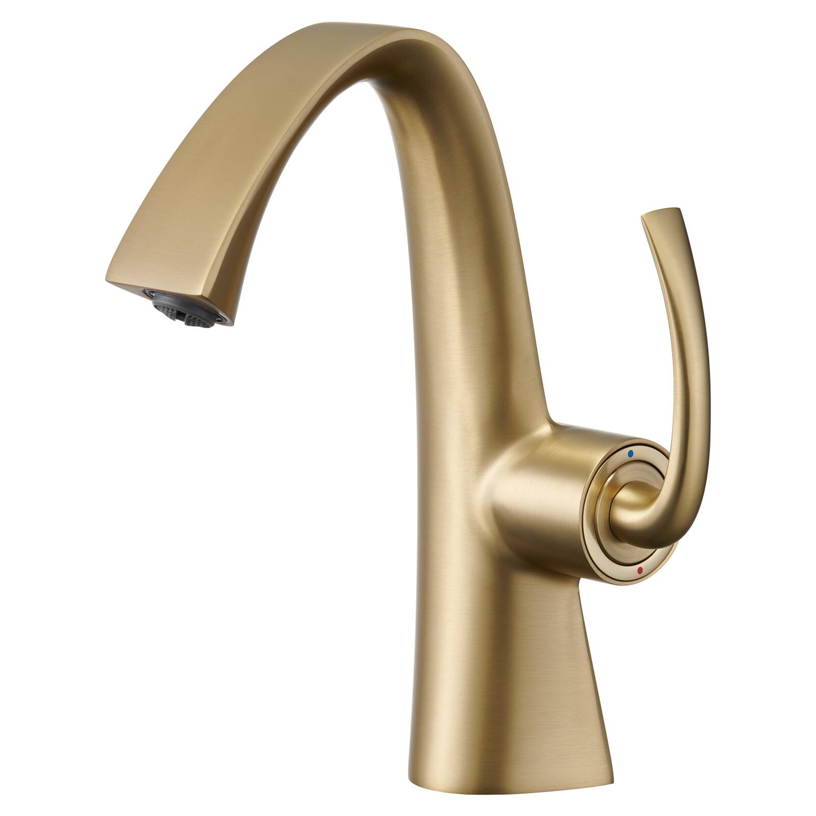 5622 Drawing gold and silver fox single hole hot and cold basin faucet all copper bathroom anti-splash new faucet