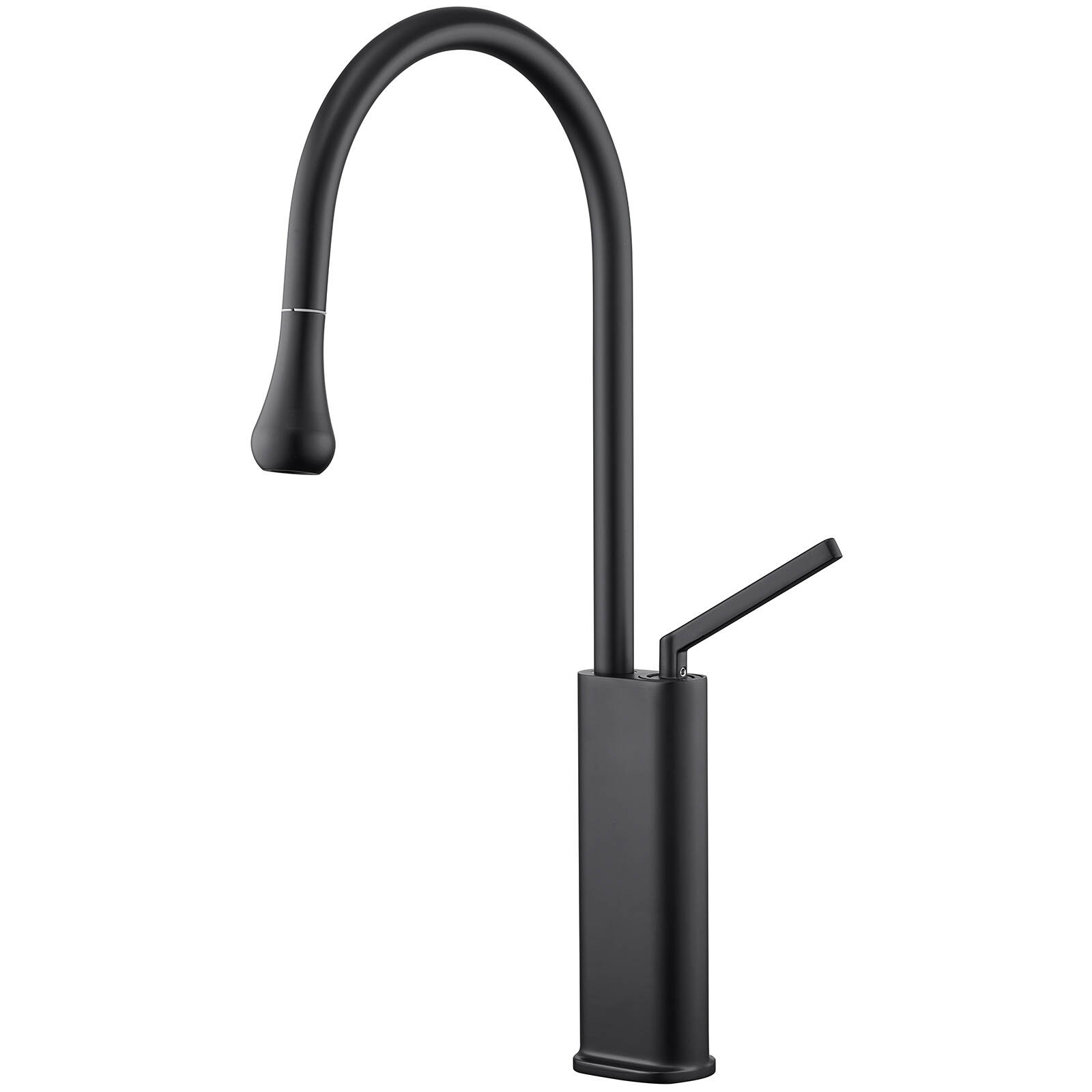 5628 Black water drop pot hot and cold water faucet can be drawn and rotated bathroom kitchen available