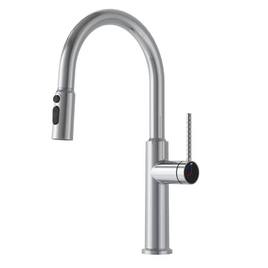 5687 FJT 6040 Pull-out basin chrome-plated copper kitchen pull-out faucet Retractable faucet for hot and cold dishes