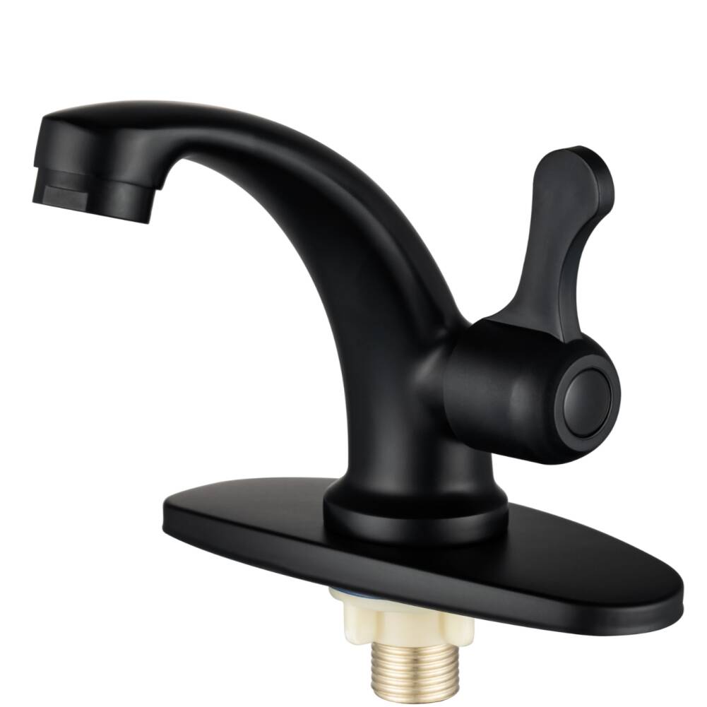 5684 side open single cooling basin faucet black