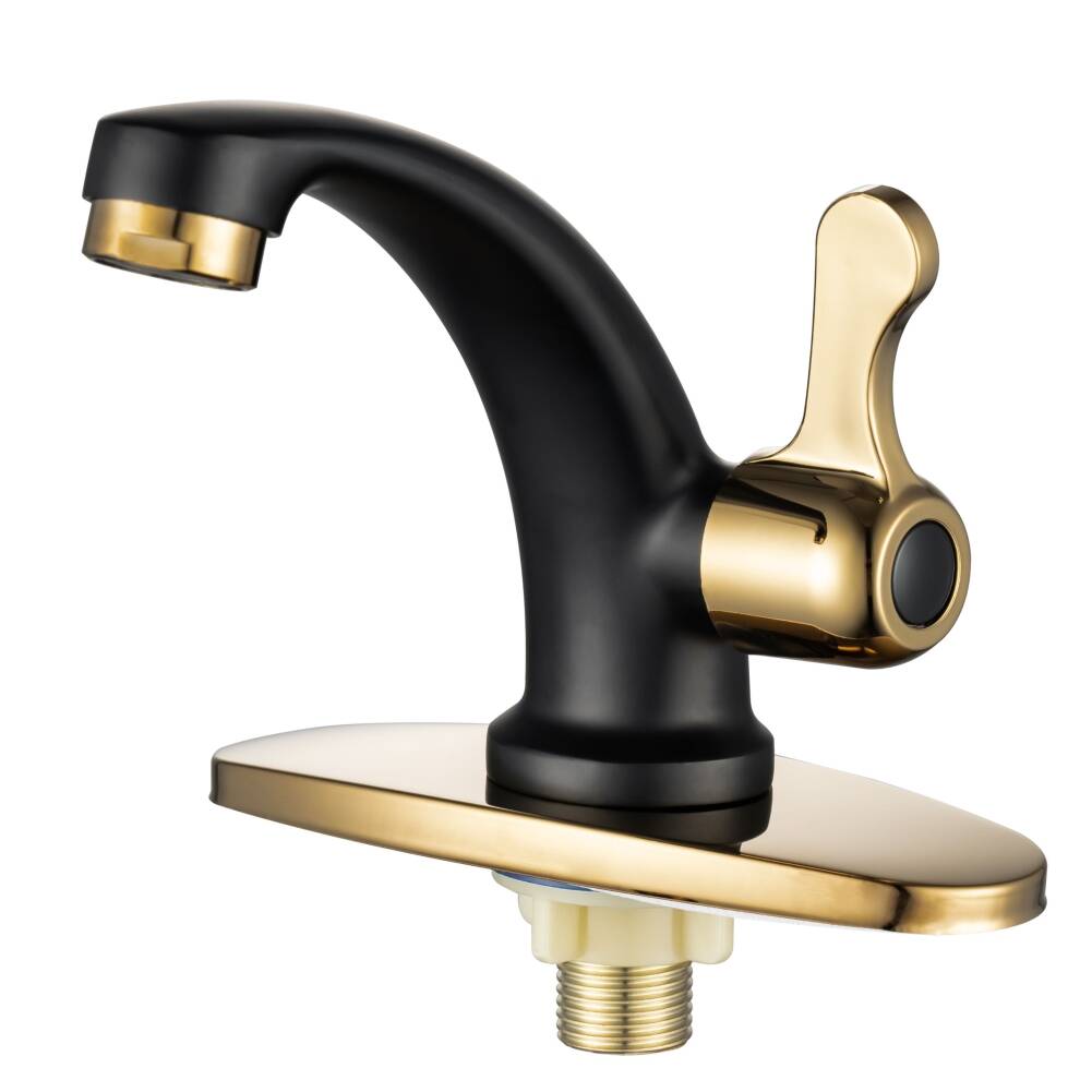 5705 side open single cold basin faucet black gold