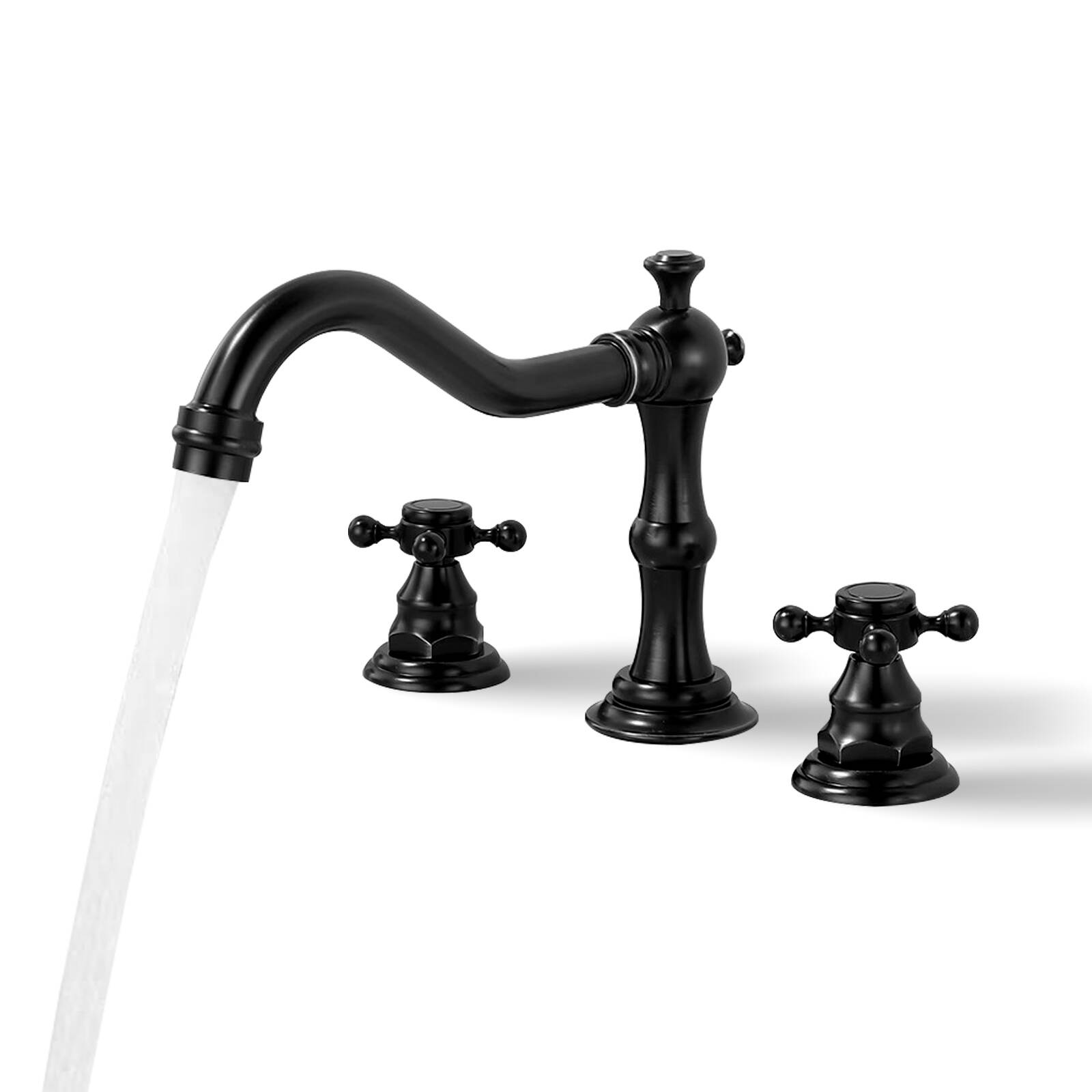 5751 Black plum three-hole basin faucet