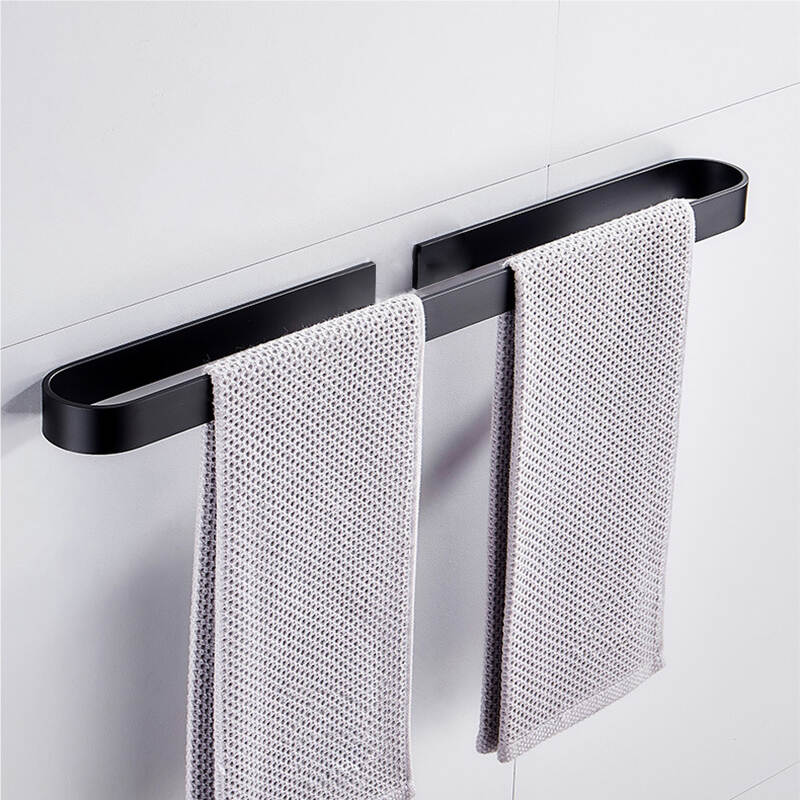 5421 Black towel rack -50cm