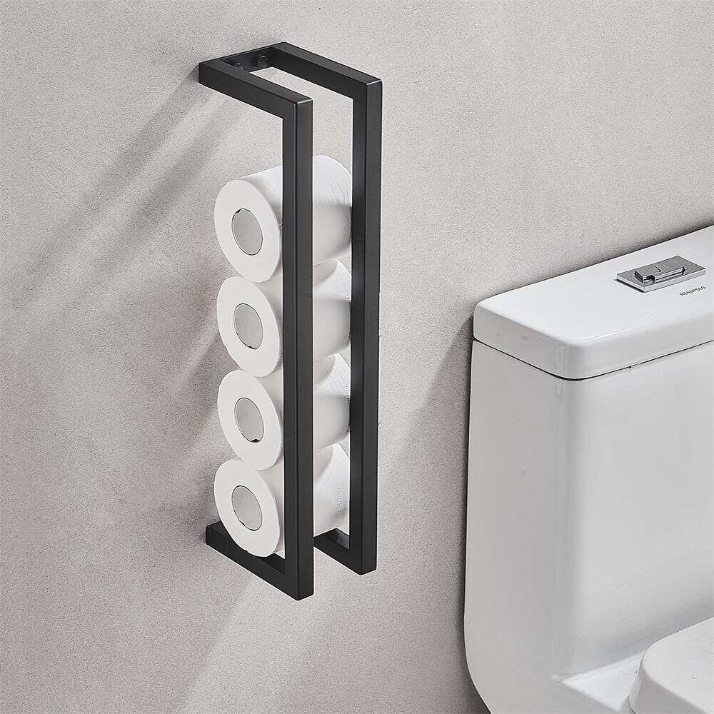 5441 Black - Wall mounted roll holder 10cm