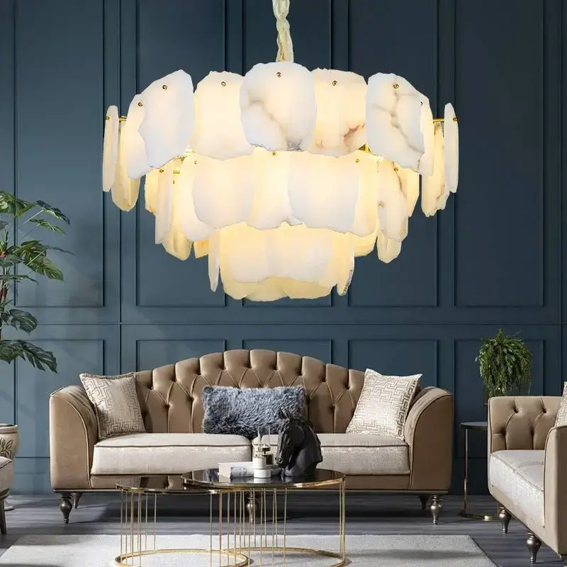 Spain Alabaster Modern Living Room Chandelier