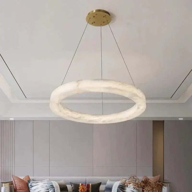 Alabaster Ring Pendant Light