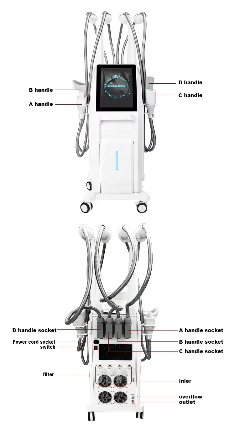 Silicon cryolipolysis machine; 360° cryo fat freezing machine; Best cryo machine body slimming