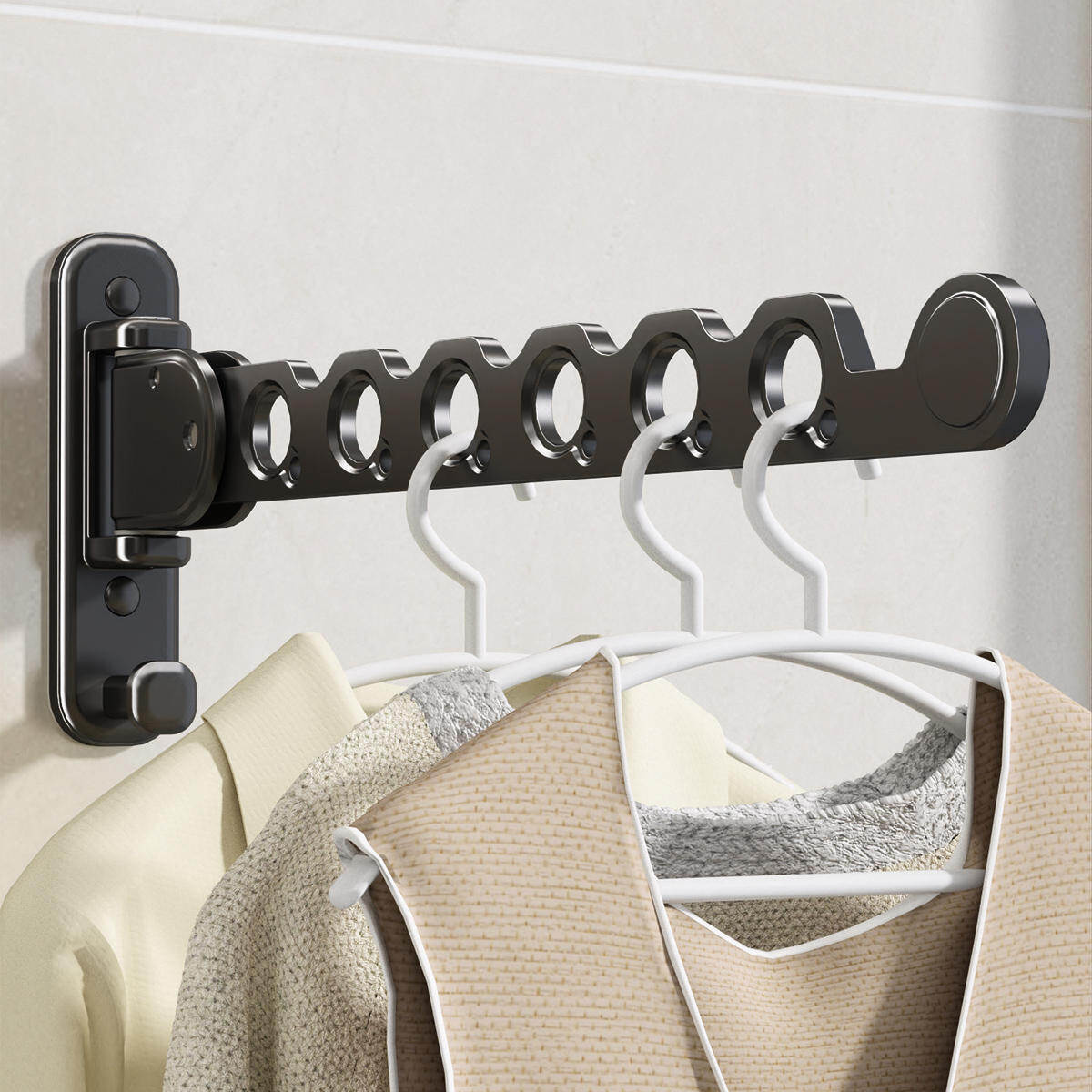 5468 Four way drying rack black up and down left and right adjustable