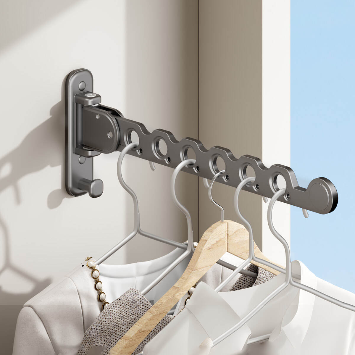 5469 Four-way drying rack gray up and down left and right adjustable