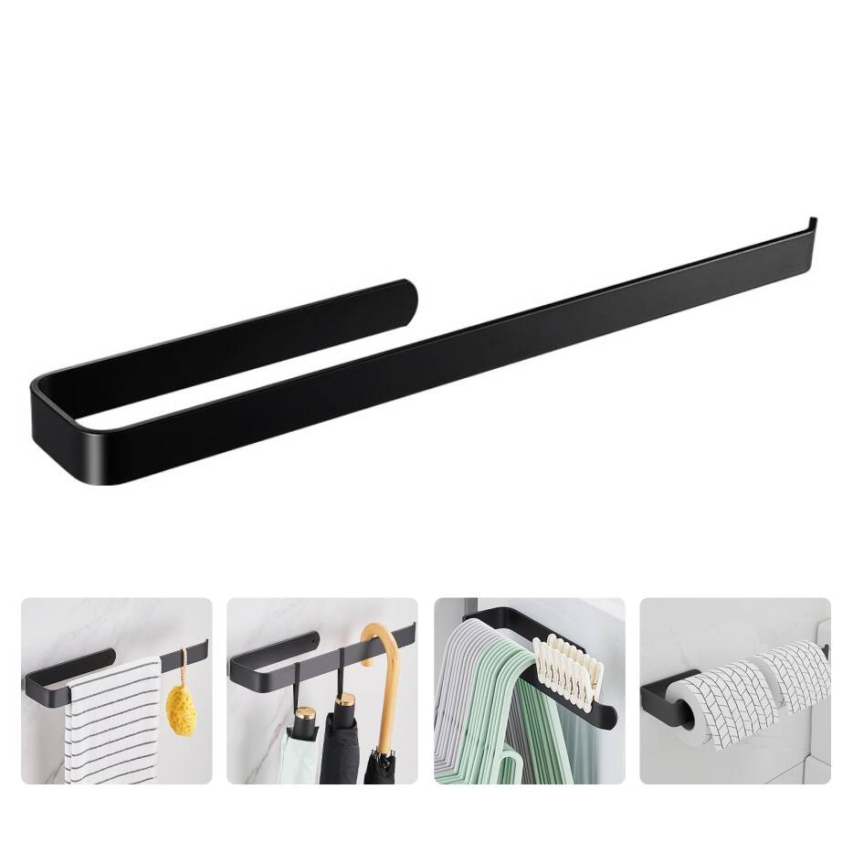 5457 Black multifunctional towel bar 52.7cm