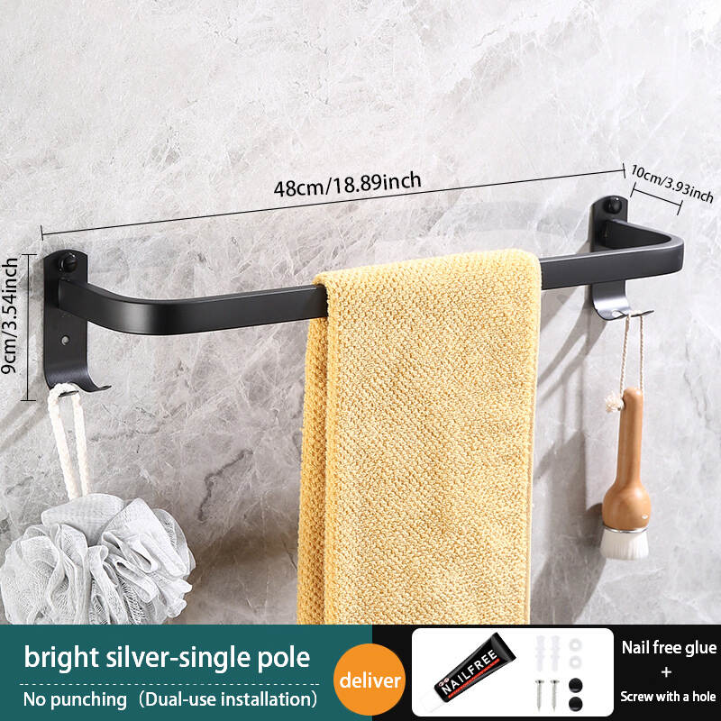 5549 A towel rack Black towel rack towel hanging rod