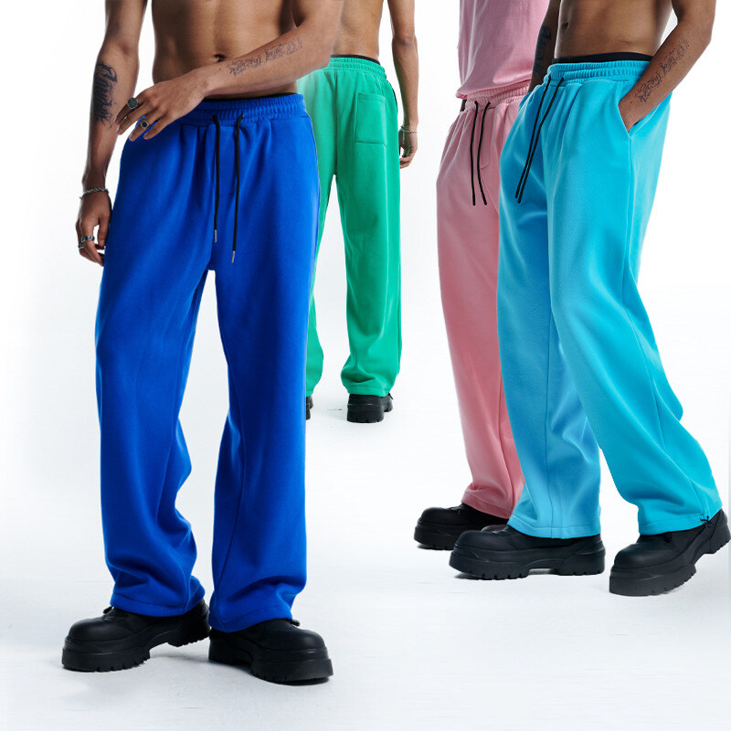 Solid Color Open Leg Sweatpants