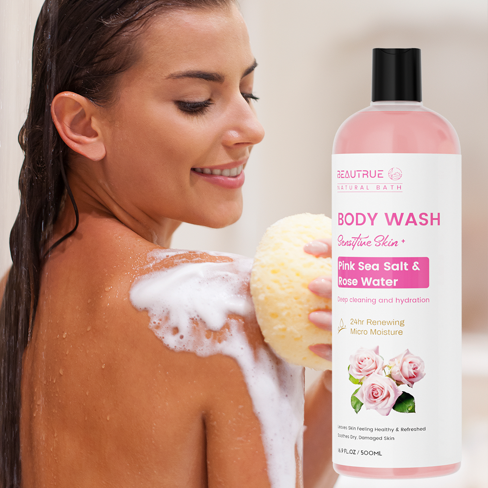 YOUR LOGO Body Wash Sensitive Skin Moisturizing Body Soap & Body Wash Long Lasting Rich Fragrance Cleansing and Nourishing